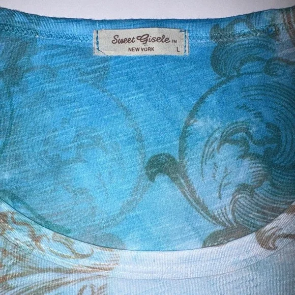 Sweet Gisele Cowgirl Up Pin Up Graphic T Shirt Women's Large - Picture 3 of 6